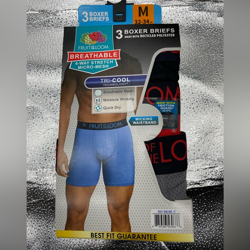Mens Fruit of the Loom Boxer Briefs